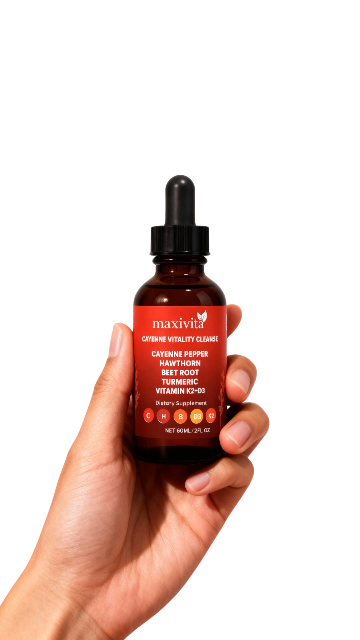 Maxivita Cayenne Pepper Drops — daily blood flow and circulation support for men