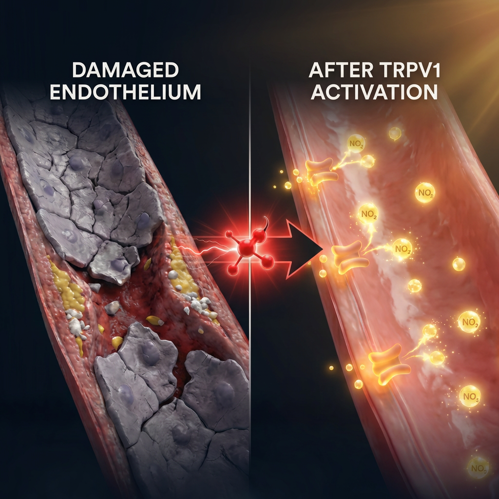 TRPV1 activation and endothelial blood flow — Maxivita capsaicin mechanism