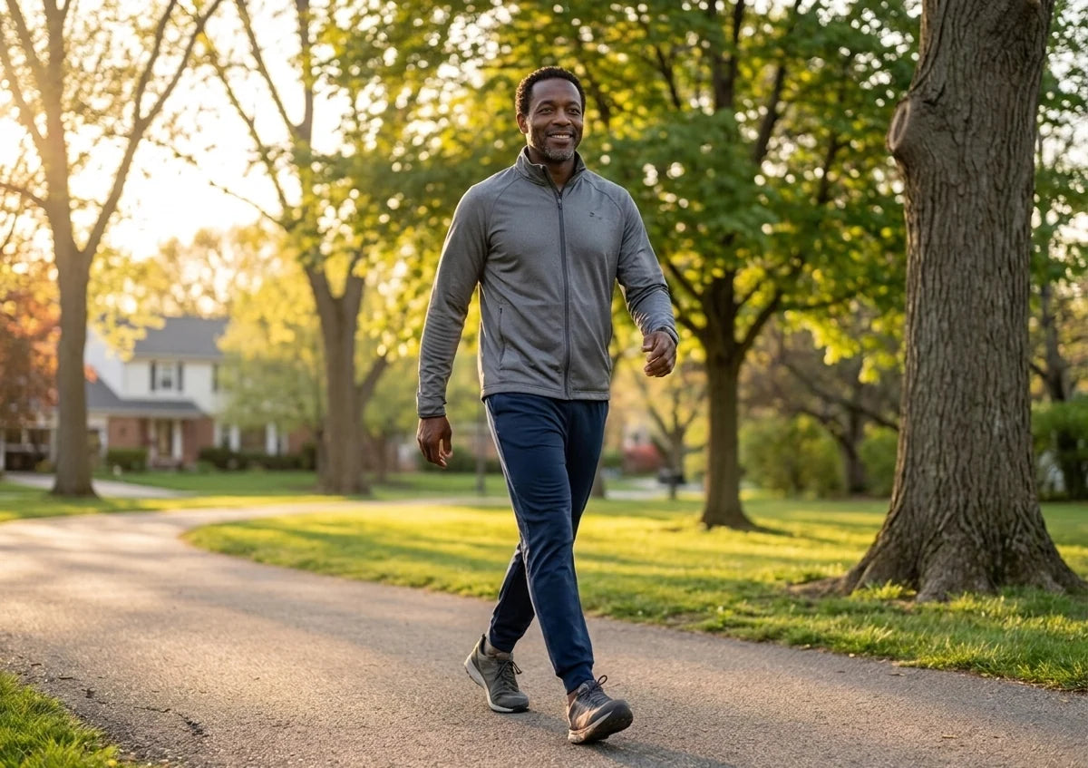 Active neighborhood walk after several weeks