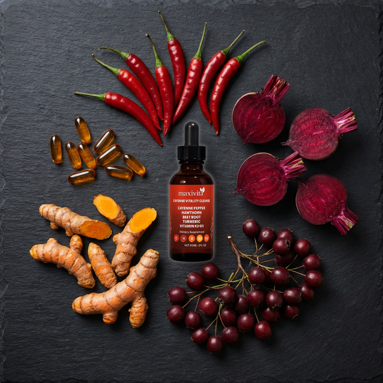 Maxivita cayenne pepper drops blood flow support