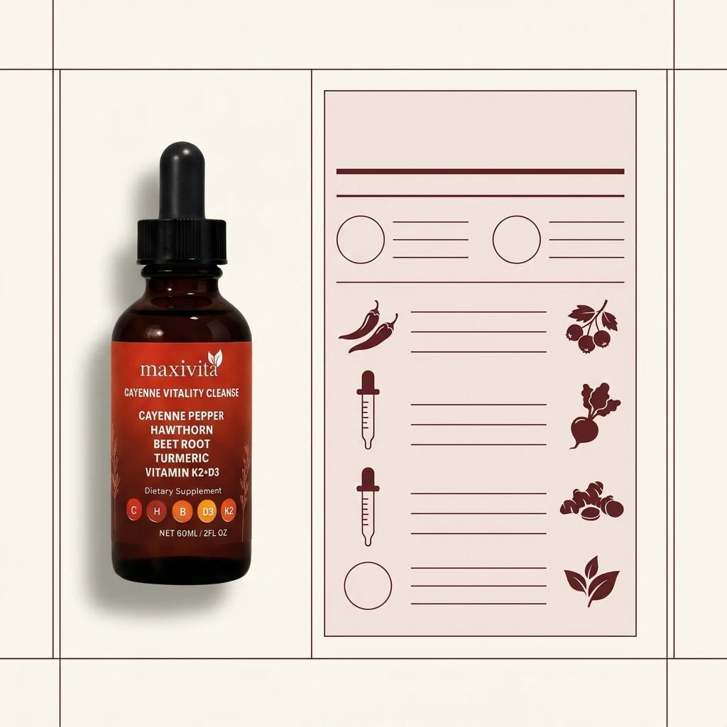Maxivita Cayenne Vitality Drops liquid bottle